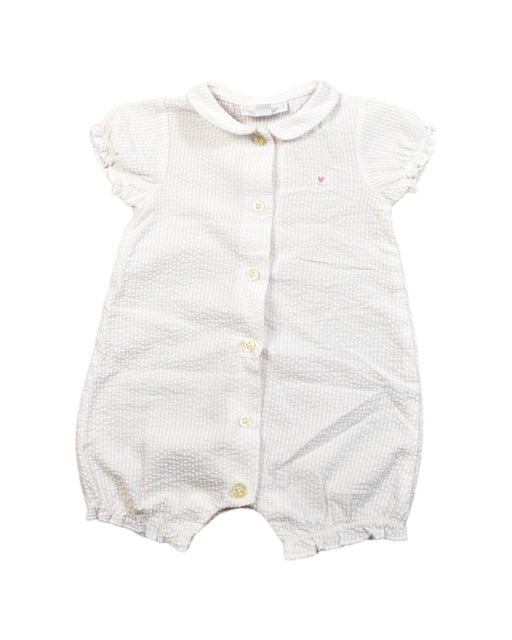 A White Rompers from The Little White Company in size 3-6M for girl. (Front View)