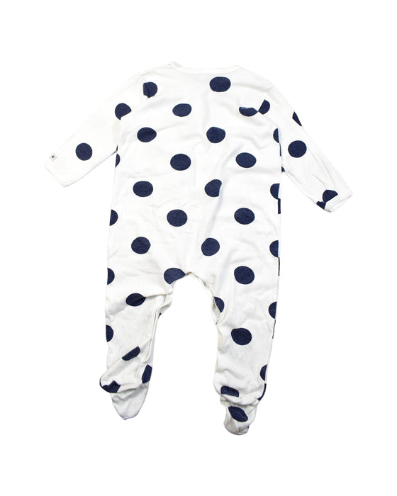 A White Onesies from Petit Bateau in size 12-18M for boy. (Back View)