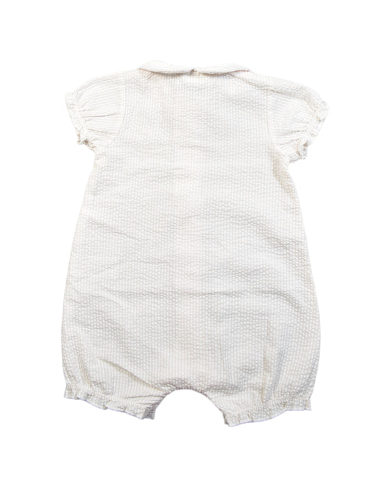 A White Rompers from The Little White Company in size 3-6M for girl. (Back View)