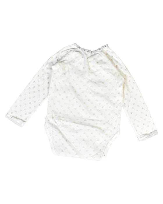 A White Bodysuits from Petit Bateau in size 6-12M for neutral. (Back View)