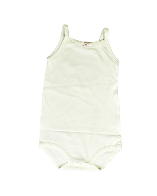 A Green Bodysuits from Petit Bateau in size 3-6M for girl. (Front View)