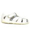 A White Sandals from Stride Rite in size 18-24M for girl. (Front View)