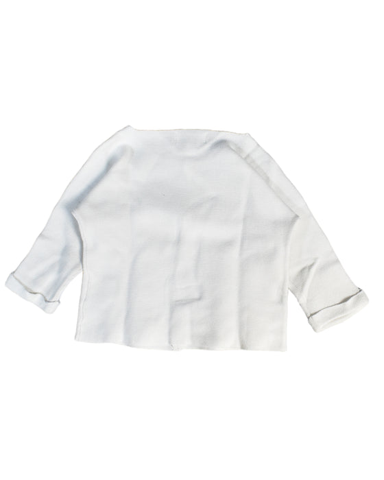 A White Cardigans from Cyrillus in size 12-18M for girl. (Back View)