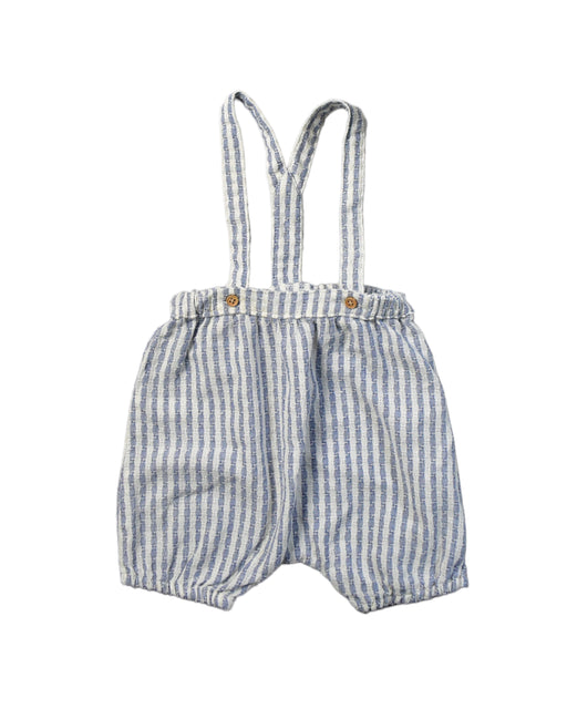 A White Overall Shorts from Bout'Chou in size 3-6M for boy. (Front View)