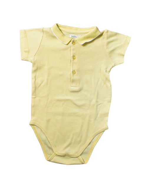 A Yellow Bodysuits from Bout'Chou in size 12-18M for boy. (Front View)