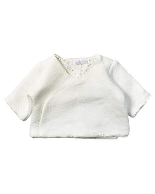 A White Long Sleeve Tops from Bout'Chou in size Newborn for girl. (Front View)
