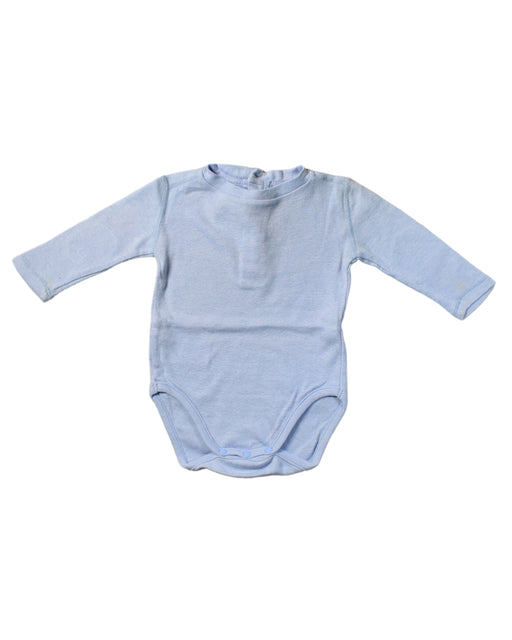 A Blue Bodysuits from Chateau de Sable in size 0-3M for boy. (Front View)