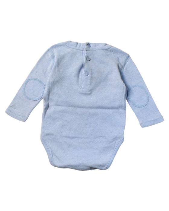 A Blue Bodysuits from Chateau de Sable in size 0-3M for boy. (Back View)