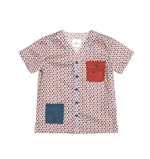 A Multicolour Short Sleeve Shirts from Bochechas in size 6-12M for boy. (Front View)