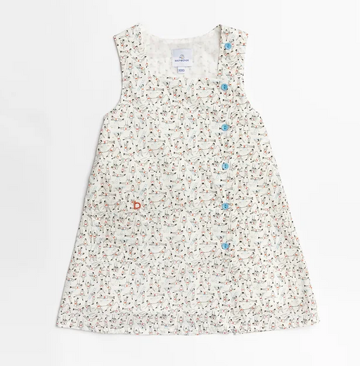 A White Sleeveless Dresses from Bochechas in size 7Y for girl. (Front View)