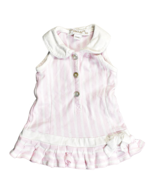 A Pink Sleeveless Dresses from Chateau de Sable in size 3-6M for girl. (Front View)