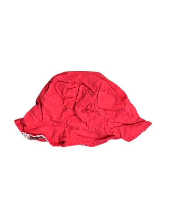 A Red Sun Hats from Chateau de Sable in size 0-3M for girl. (Back View)