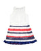 A White Sleeveless Dresses from Kingkow in size 6T for girl. (Back View)