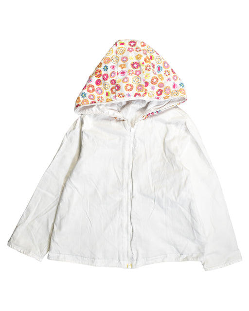 A White Lightweight Jackets from Kingkow in size 6T for girl. (Front View)
