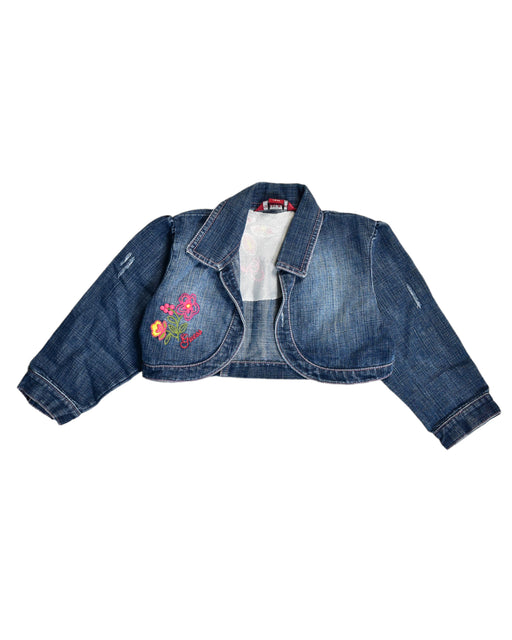 A Blue Lightweight Jackets from Guess in size 12-18M for girl. (Front View)