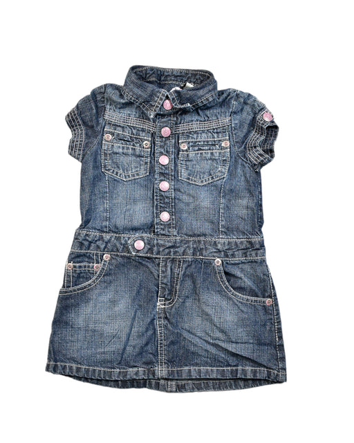 A Blue Short Sleeve Dresses from Guess in size 18-24M for girl. (Front View)