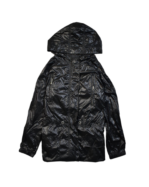 A Black Rain Jackets from Rykiel Enfant in size 10Y for girl. (Front View)