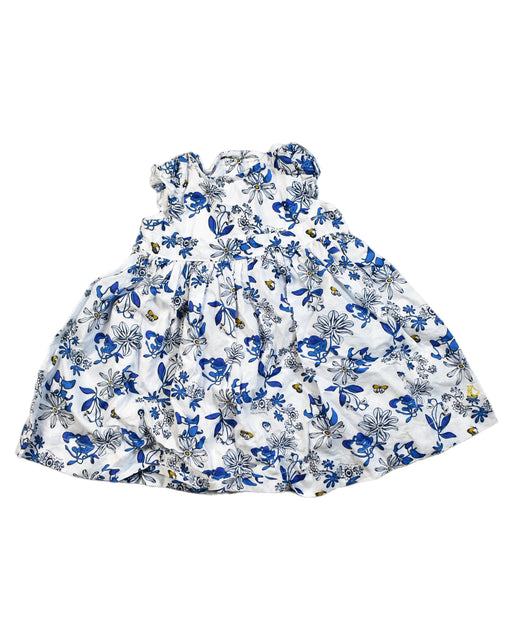 A Blue Sleeveless Dresses from Petit Bateau in size 3-6M for girl. (Front View)