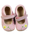 A Pink Flats from Clarks in size 6-12M for girl. (Back View)