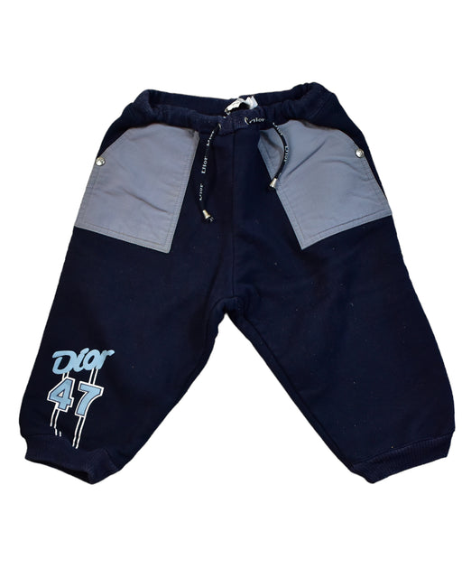 A Blue Sweatpants from Dior Kids in size 12-18M for boy. (Front View)