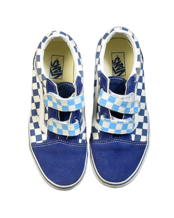 A Blue Sneakers from Vans in size 10Y for boy. (Back View)