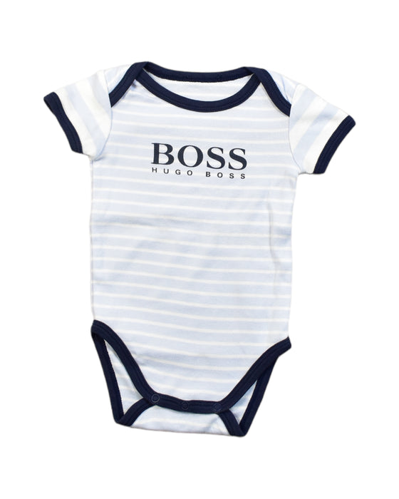 A Purple Bodysuits from Hugo Boss in size 0-3M for neutral. (Front View)
