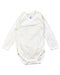 A White Bodysuits from Petit Bateau in size 6-12M for neutral. (Front View)
