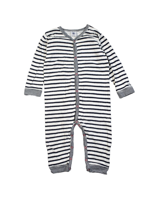 A White Onesies from Petit Bateau in size 12-18M for boy. (Front View)