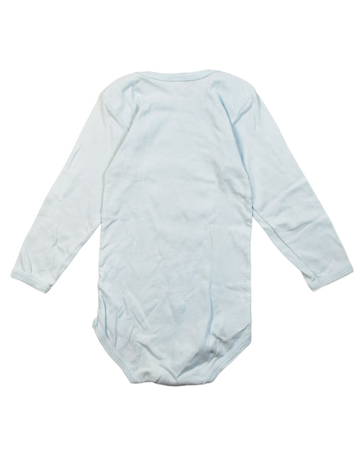 A Blue Bodysuits from Petit Bateau in size 2T for boy. (Front View)