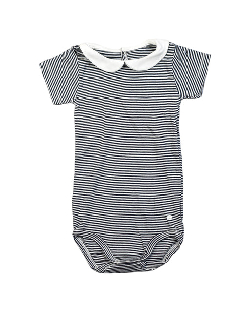 A Black Bodysuits from Petit Bateau in size 2T for girl. (Front View)