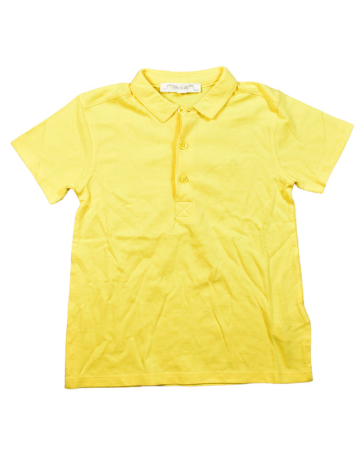 A Yellow Short Sleeve Polos from Chateau de Sable in size 4T for boy. (Front View)