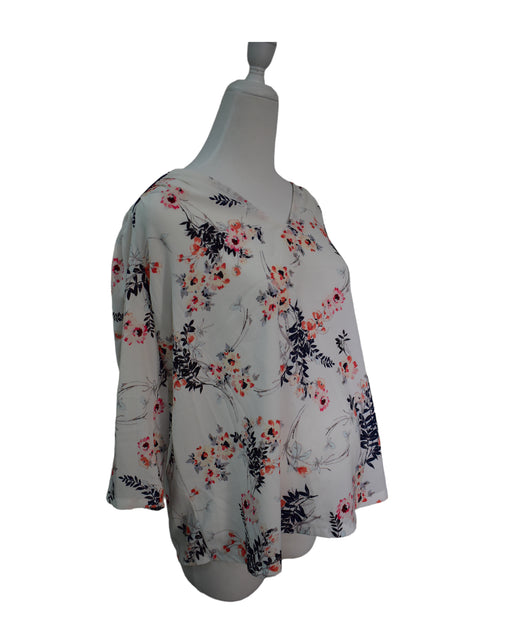 A White Long Sleeve Tops from Envie de Fraise in size M for maternity. (Front View)