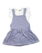 A Blue Overall Dresses from Babidu in size 12-18M for girl. (Front View)