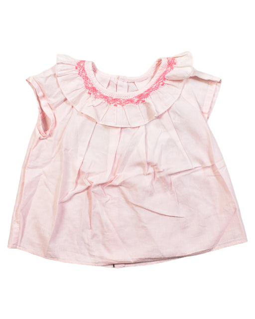 A Pink Short Sleeve Tops from Jacadi in size 12-18M for girl. (Front View)