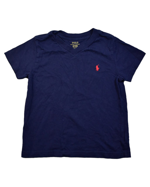 A Navy Short Sleeve Polos from Polo Ralph Lauren in size 3T for boy. (Front View)