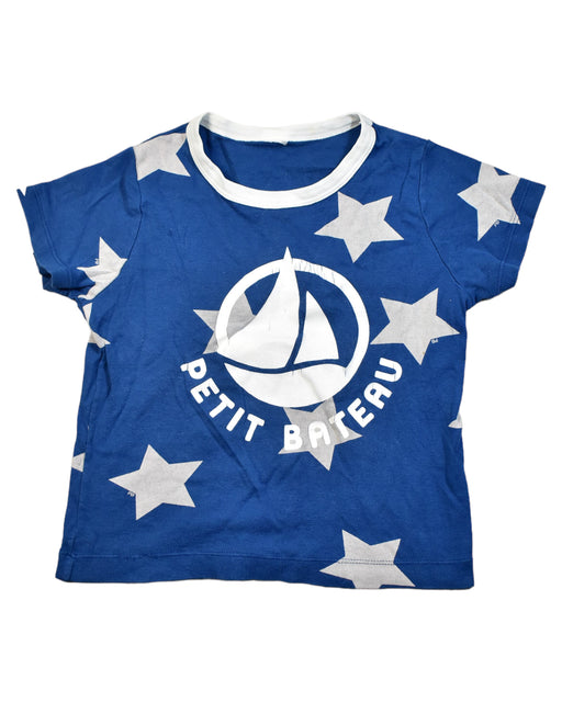 A Blue Pyjama Sets from Petit Bateau in size 4T for neutral. (Front View)