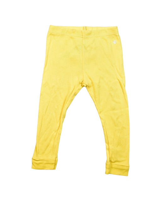 A Yellow Leggings from Petit Bateau in size 12-18M for girl. (Front View)