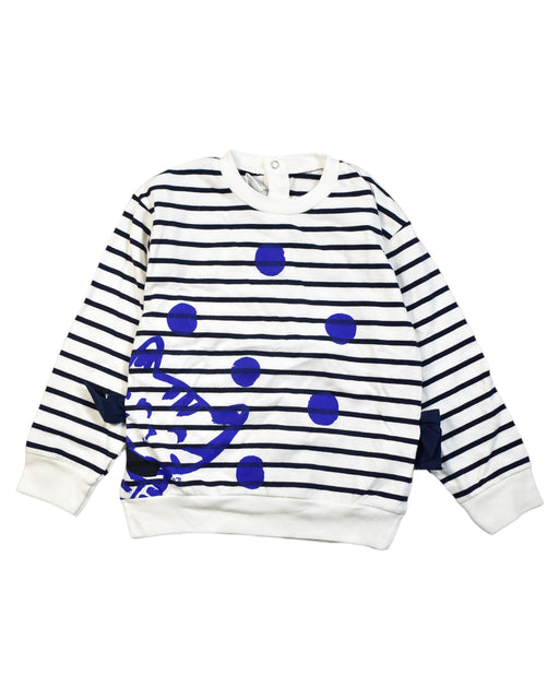 A White Sweatshirts from Petit Bateau in size 2T for boy. (Front View)