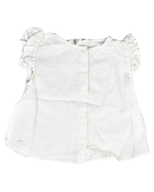 A White Sleeveless Tops from Chateau de Sable in size 2T for girl. (Front View)