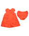 A Orange Shorts Sets from Jacadi in size 12-18M for girl. (Back View)