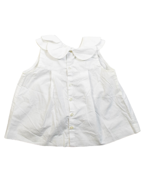 A White Sleeveless Tops from Jacadi in size 12-18M for girl. (Back View)