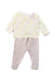 A Pink Pyjama Sets from DPAM in size 3-6M for girl. (Front View)