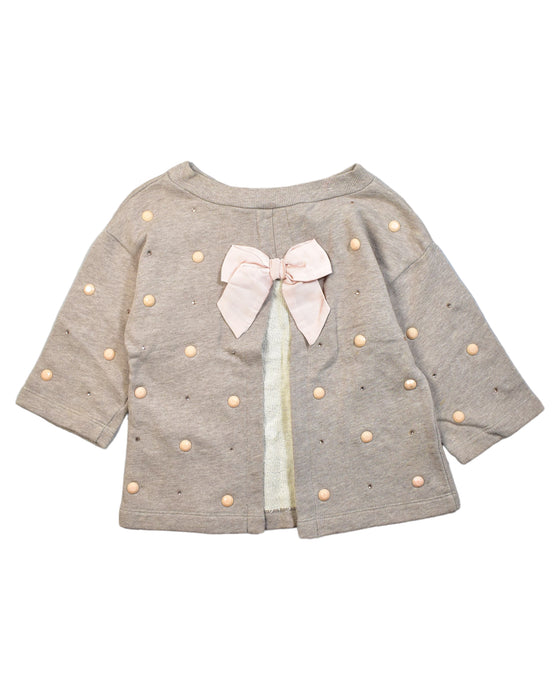 A Brown Long Sleeve Tops from Monnalisa in size 8Y for girl. (Back View)