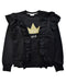 A Black Long Sleeve Tops from Fendi in size 12Y for girl. (Front View)