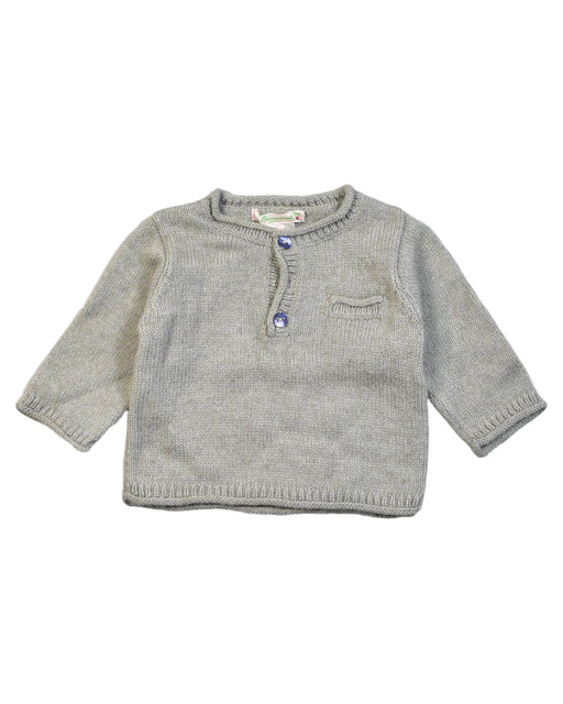 A Grey Knit Sweaters from Bonpoint in size 3-6M for boy. (Front View)