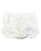 A White Bloomers from Purebaby in size 3-6M for girl. (Back View)