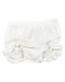 A White Bloomers from Purebaby in size 3-6M for girl. (Front View)