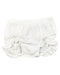 A White Bloomers from Purebaby in size 3-6M for girl. (Front View)