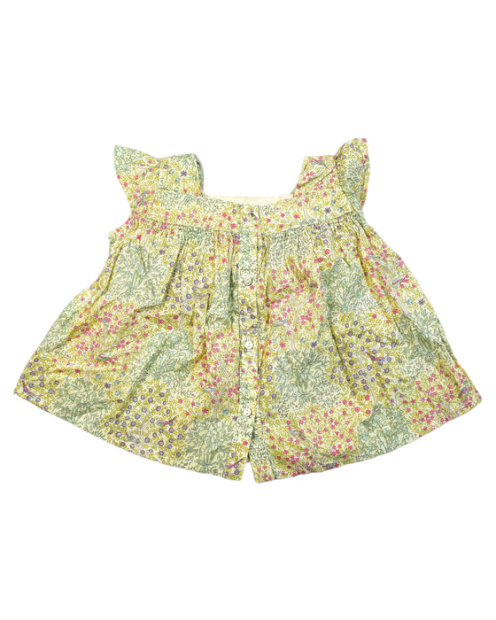 A Green Sleeveless Tops from Bonpoint in size 12-18M for girl. (Back View)