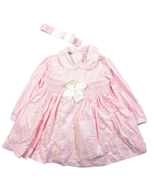 A Pink Long Sleeve Dresses from Pretty Originals in size 2T for girl. (Front View)